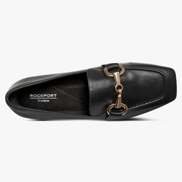 SOLD Rockport Leather Womens Size 9.5 Loafer Flat with Gold Buckle Arch Support - Picture 5 of 10